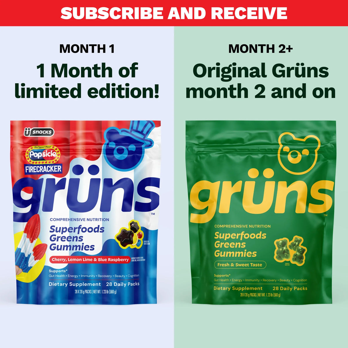Popsicle® Firecracker Grüns Commute Supplement Choice
