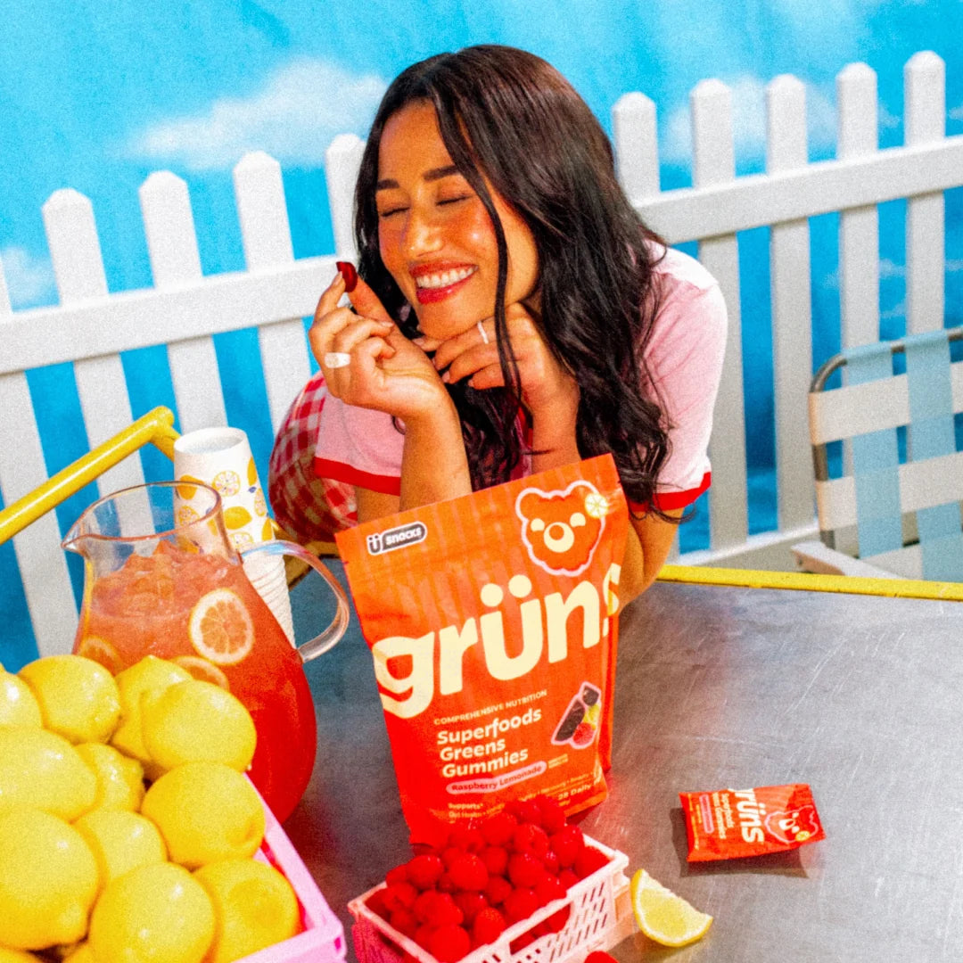 Grüns Raspberry Lemonade At-Home Supplement Gummies