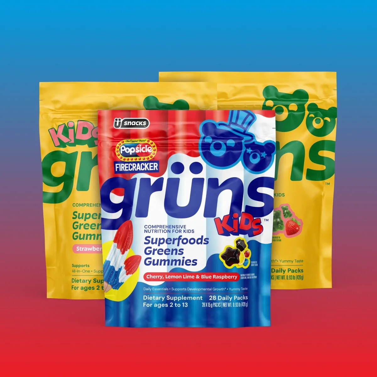 Popsicle® Firecracker Grüns Kids Daily Routine Supplement Pick