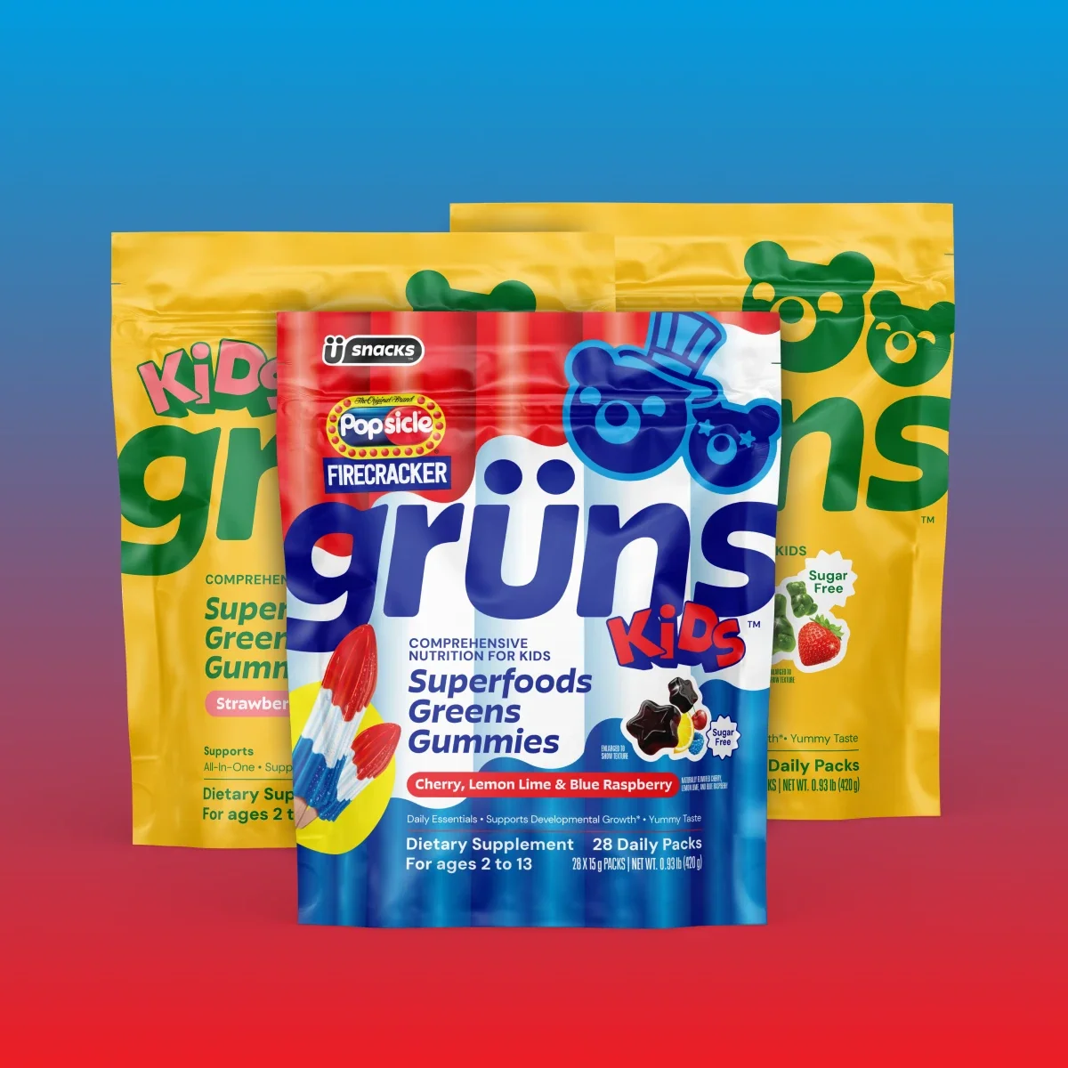 Popsicle® Firecracker Grüns Kids Daily Routine Supplement Pick